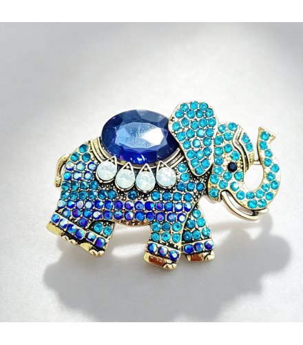 XSB308 - European Colorful elephant Brooch